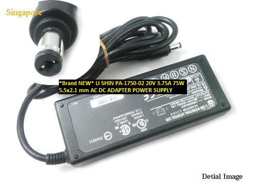 *Brand NEW*3.75A 75W LI SHIN 20V PA-1750-02 5.5x2.1 mm AC DC ADAPTER POWER SUPPLY